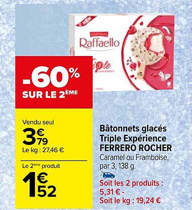 bâtonnets glacés triple expérience ferrero rocher