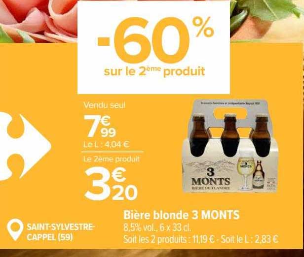 bière blonde 3 monts