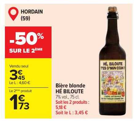 bière blonde hé biloute