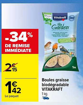 boules graisse biodégradable vitakraft