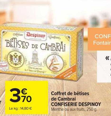 Coffret De Bêtises De Cambrai Confiserie Despinoy