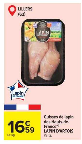 cuisses de lapin des hauts-de-france lapin d'artois