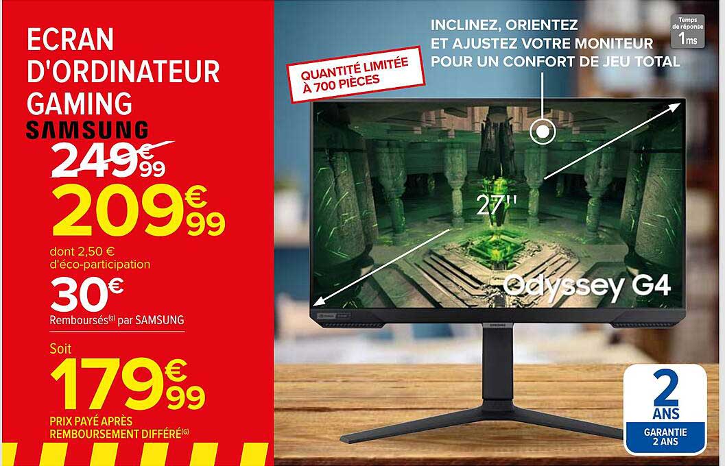 écran d'ordinateur gaming samsung