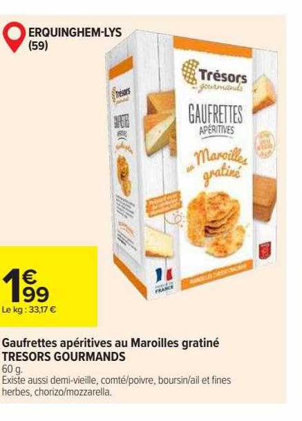 gaufrettes apéritives au maroilles gratiné tresors gourmands