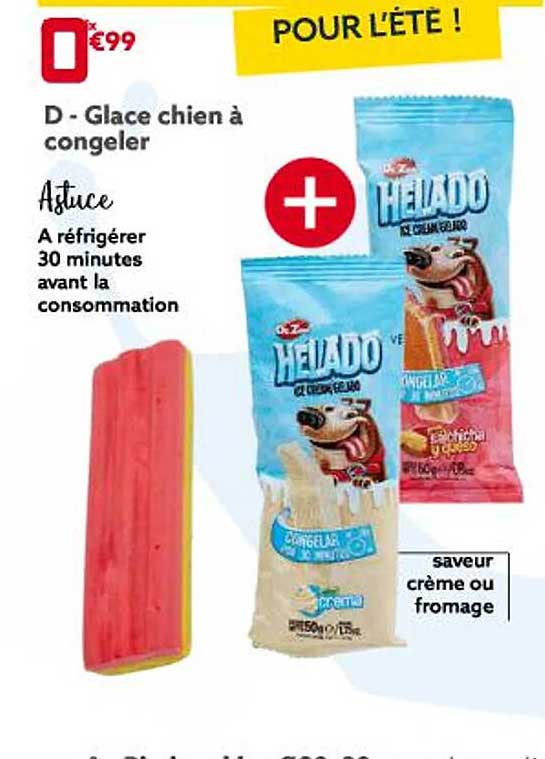 glace chien à congeler