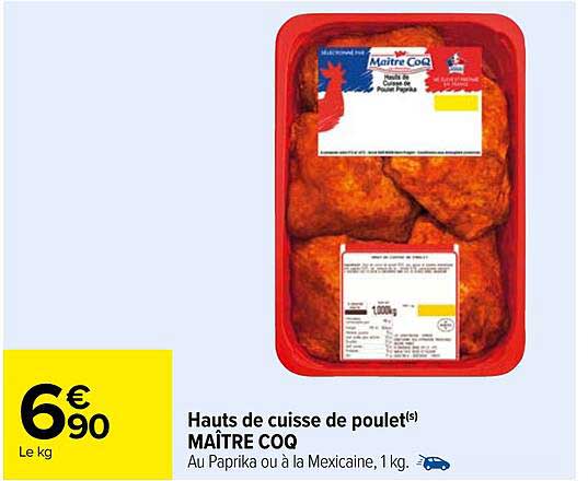 hauts de cuisse de poulet maître coq