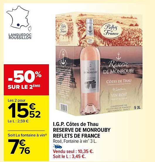 i.g.p. côtes de thau réserve de monrouby reflets de france