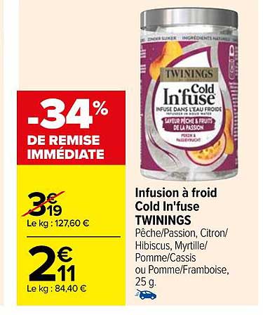 infusion à froid cold in'fuse twinings