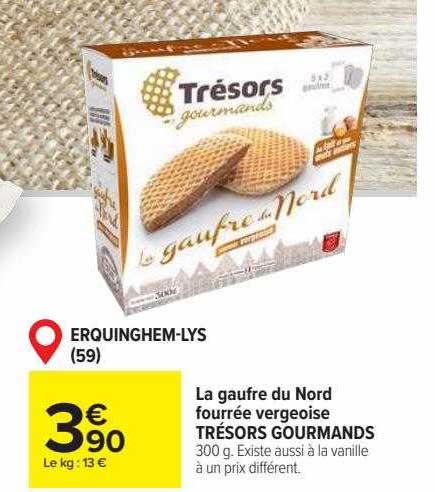 la gaufre du nord fourée vergeoise trésors gourmands