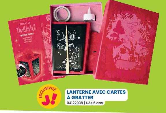 lanterne avec cartes à gratter