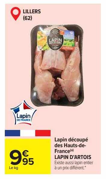 lapin découpé des hauts-de-france lapin d'artois