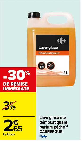lave glace été démoustiquant parfum pêche carrefour