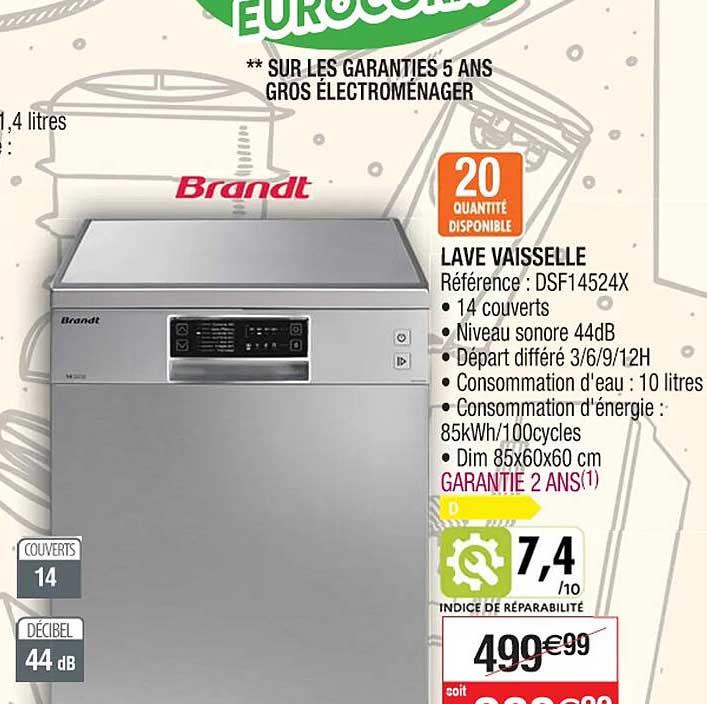 lave vaisselle brandt