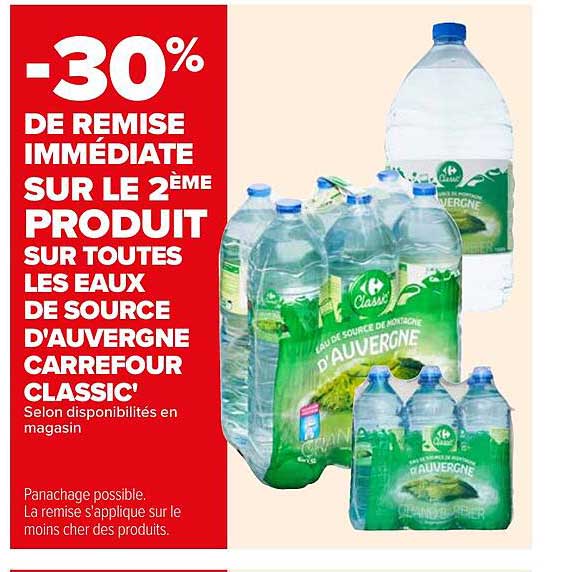 les eaux de source d'auvergne carrefour classic'