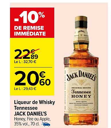 liqueur de whisky tennessee jack daniel's