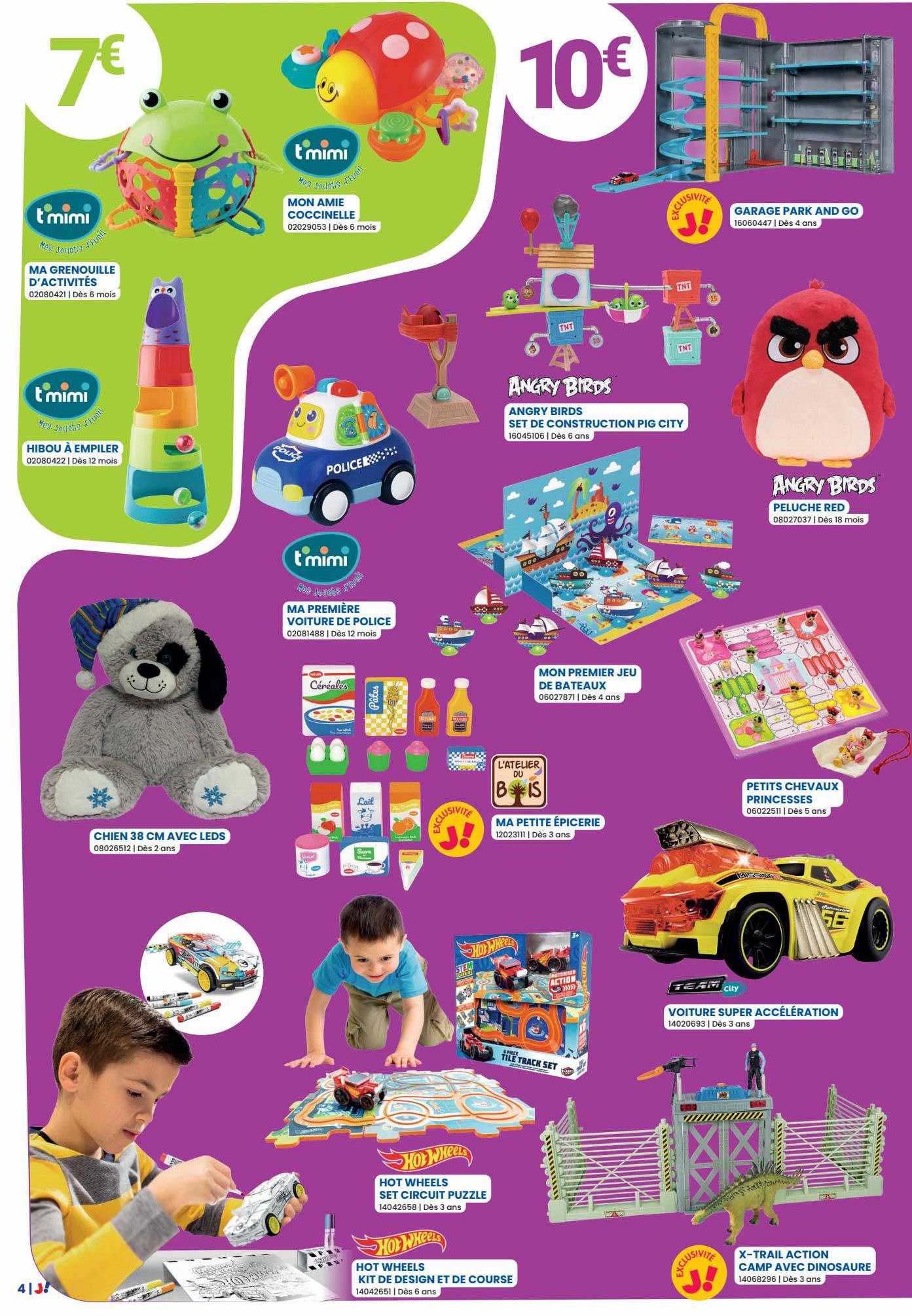 ma grenouille d'activités t mimi, mon amie coccinelle t mimi, hibou à empiler t mimi, angry birds set de construction pig city, ma première voiture de police t mimi, mon premier jeu de bateaux