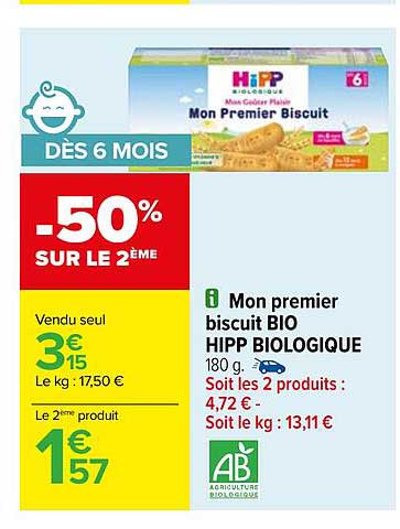 mon premier biscuit bio hipp biologique