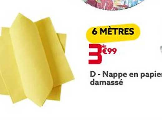 Nappe En Papier Damassé