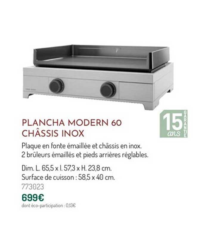 Plancha Modern 60 Châssis Inox