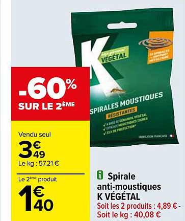 spirale anti-moustiques k végétal