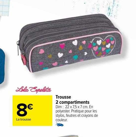 Trousse 2 Compartiments Lola Espeleta