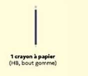 1 crayon à papier