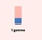 1 gomme