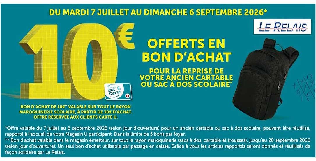 10€ OFFERTS EN BON D’ACHAT
