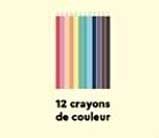 12 crayons de couleur