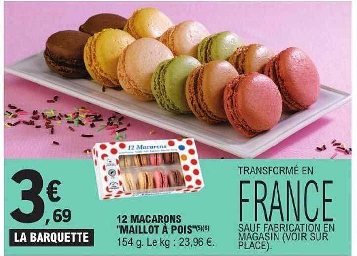 12 MACARONS "MAILLOT À POIS