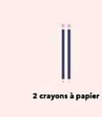 2 crayons à papier