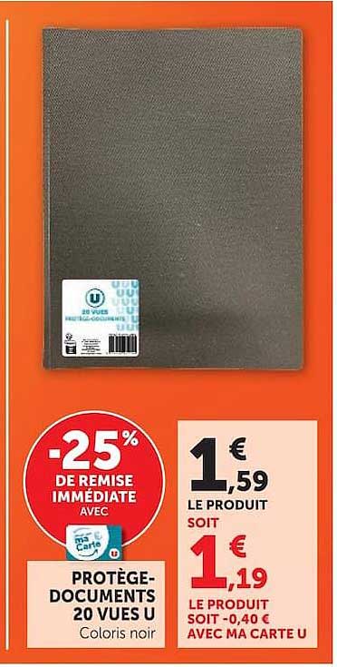 20 Vues U Coloris noir