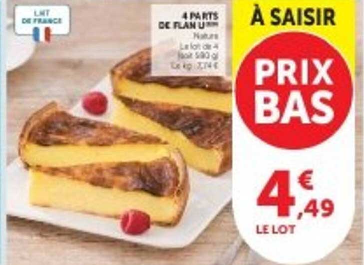 4 PARTS DE FLAN AUX ŒUFS