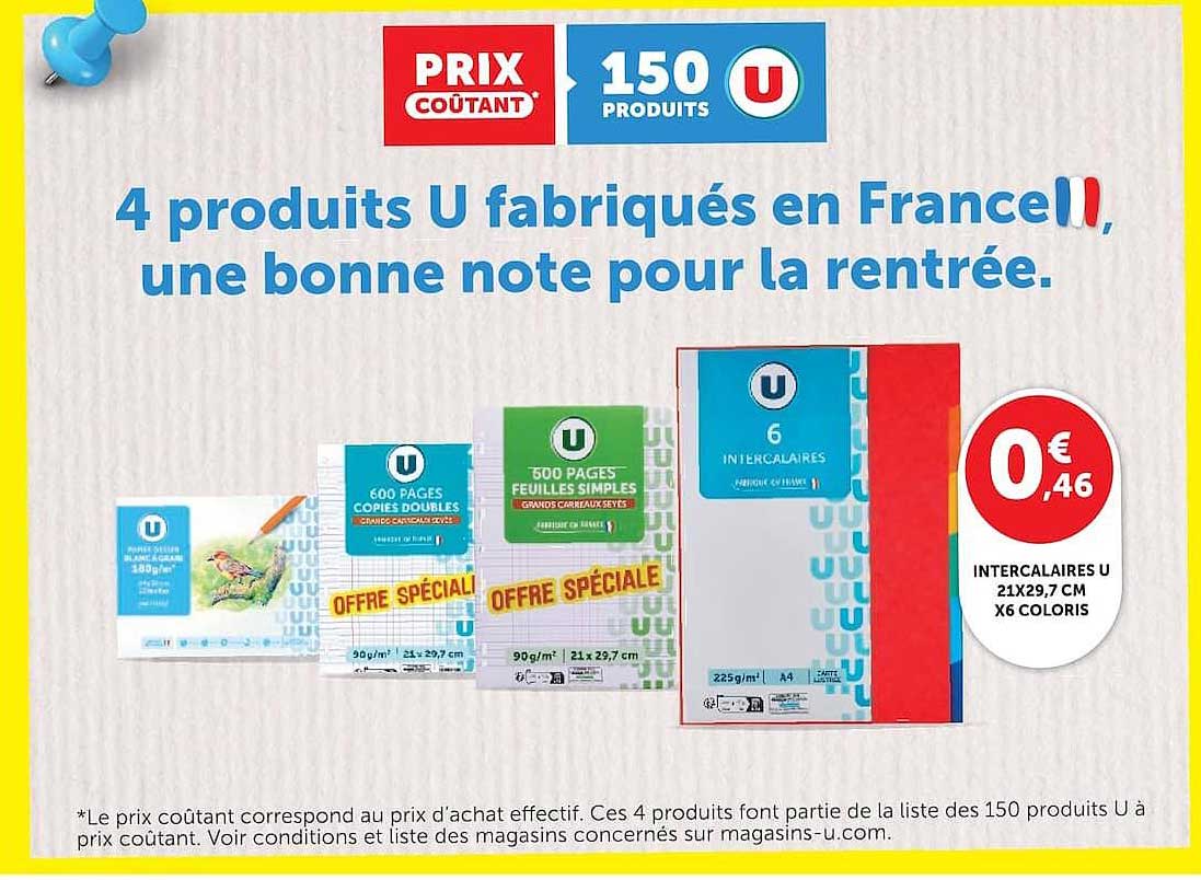 4 produits U fabriqués en France