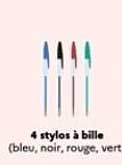 4 stylos à bille