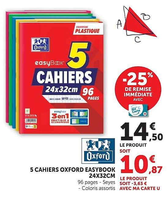 5 CAHIERS OXFORD EASYBOOK