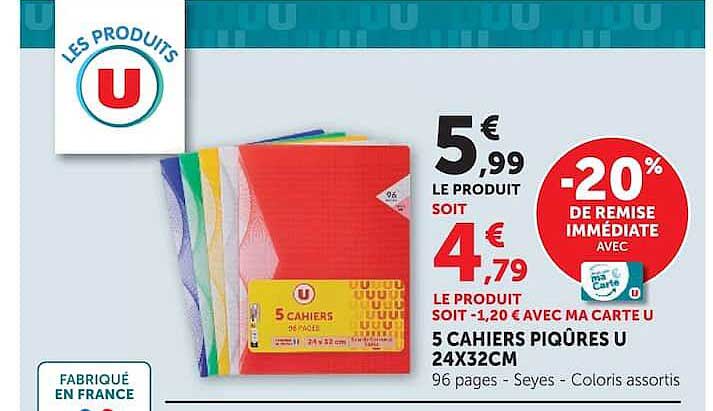 5 CAHIERS PIQÛRES U