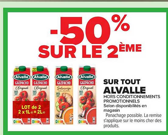50% SUR LE 2ÈME
