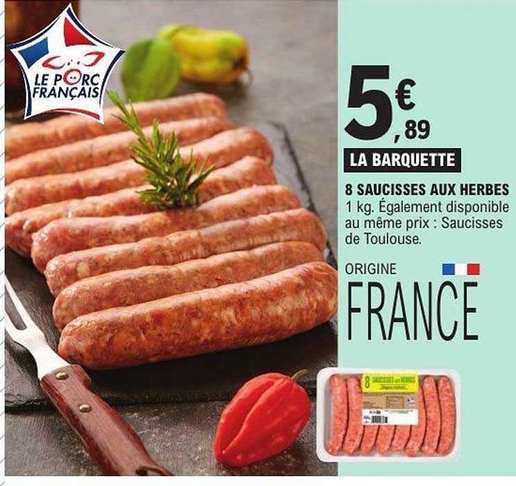 8 SAUCISSES AUX HERBES