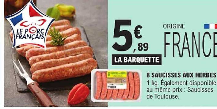 8 SAUCISSES AUX HERBES