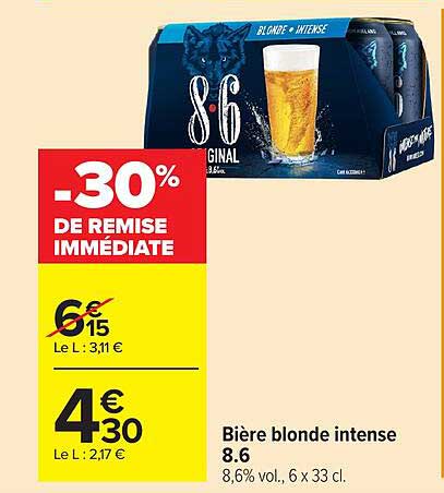 8.6 Bière blonde intense