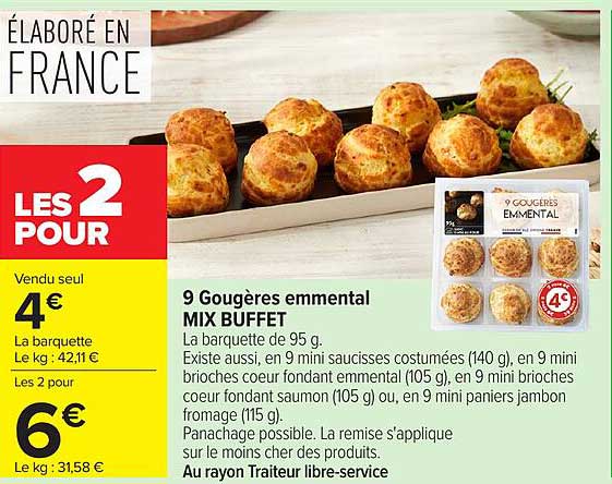 9 Gougères emmental