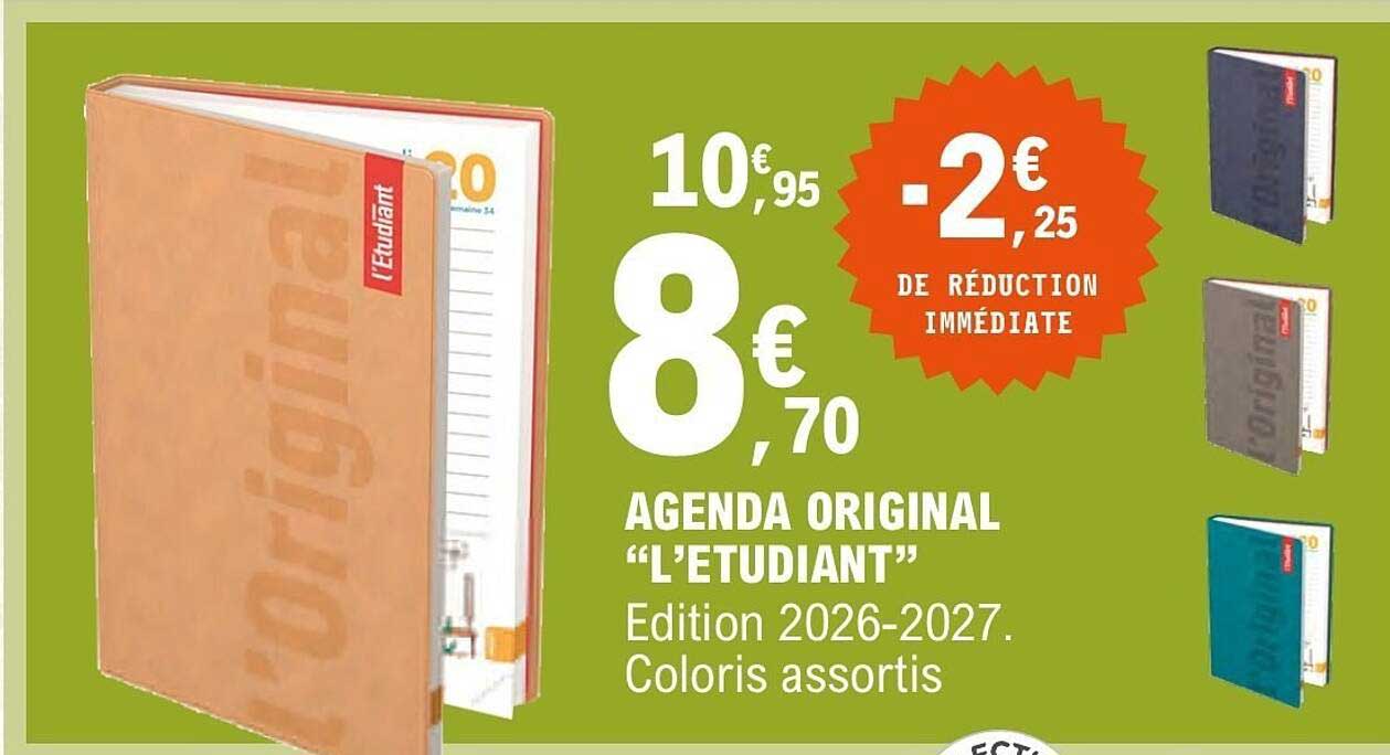 AGENDA ORIGINAL “L’ETUDIANT”