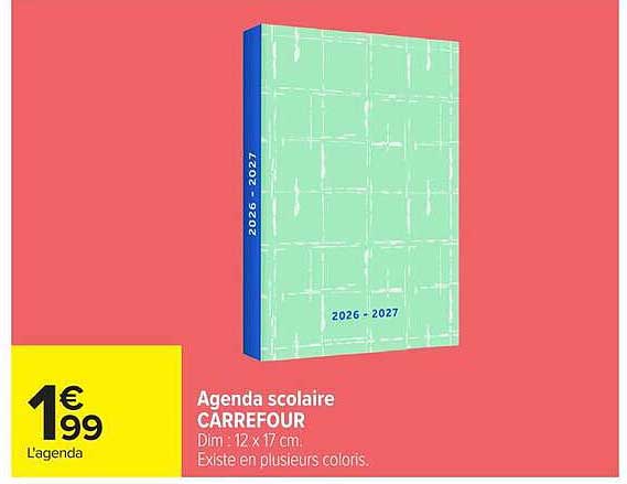 Agenda scolaire CARREFOUR