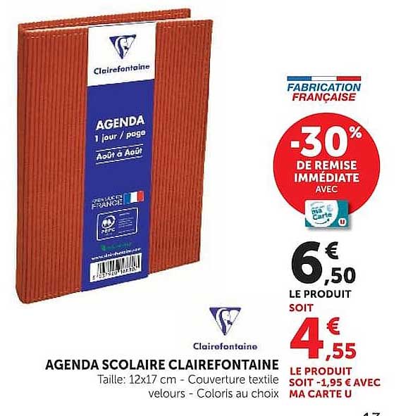 Agenda Scolaire Clairefontaine