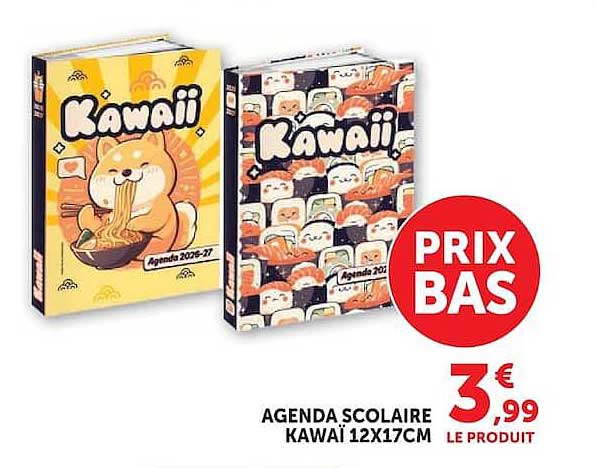Agenda scolaire Kawaii