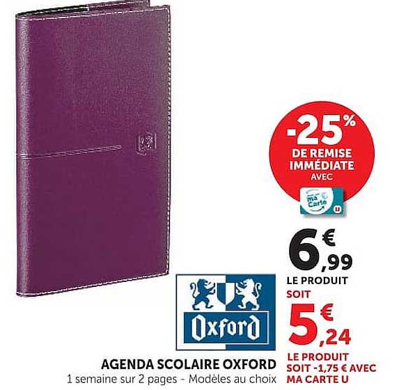 Agenda Scolaire Oxford