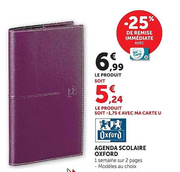 Agenda scolaire Oxford