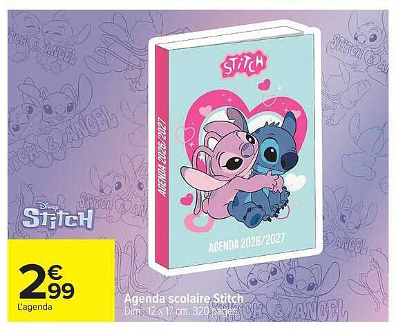 Agenda scolaire Stitch