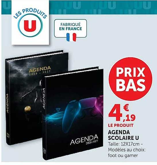 AGENDA SCOLAIRE U